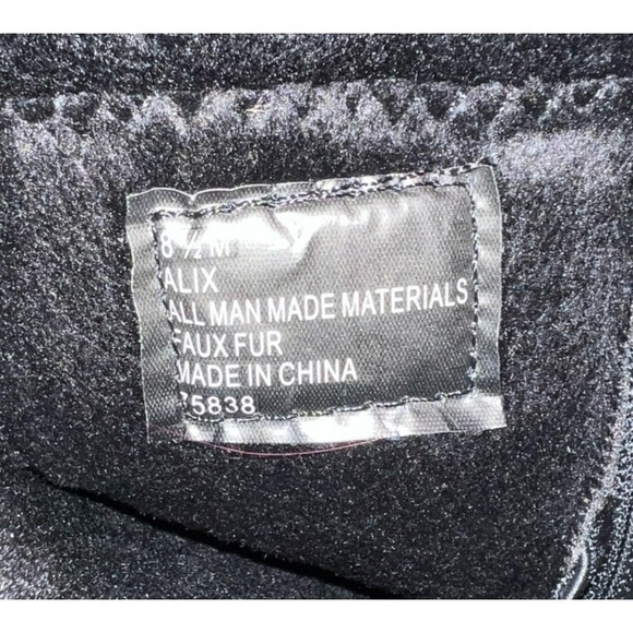 Weatherproof NWT Tall Boot Water Proof Black Patent Quilted Man Made Zipper 8.5 - Picture 6 of 7